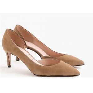 J Crew Colette Brown Suede Heel 65MM